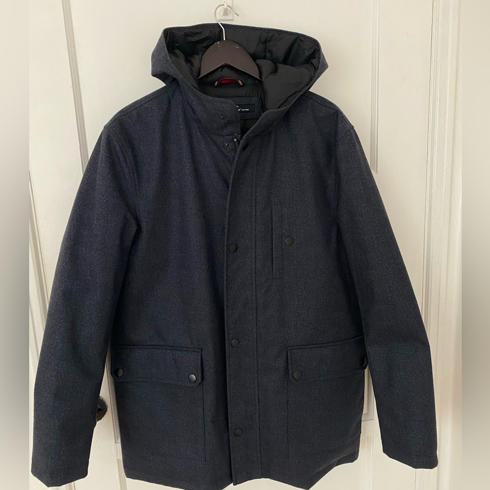 Kenneth Cole Men's Bonded Hood Car Coat